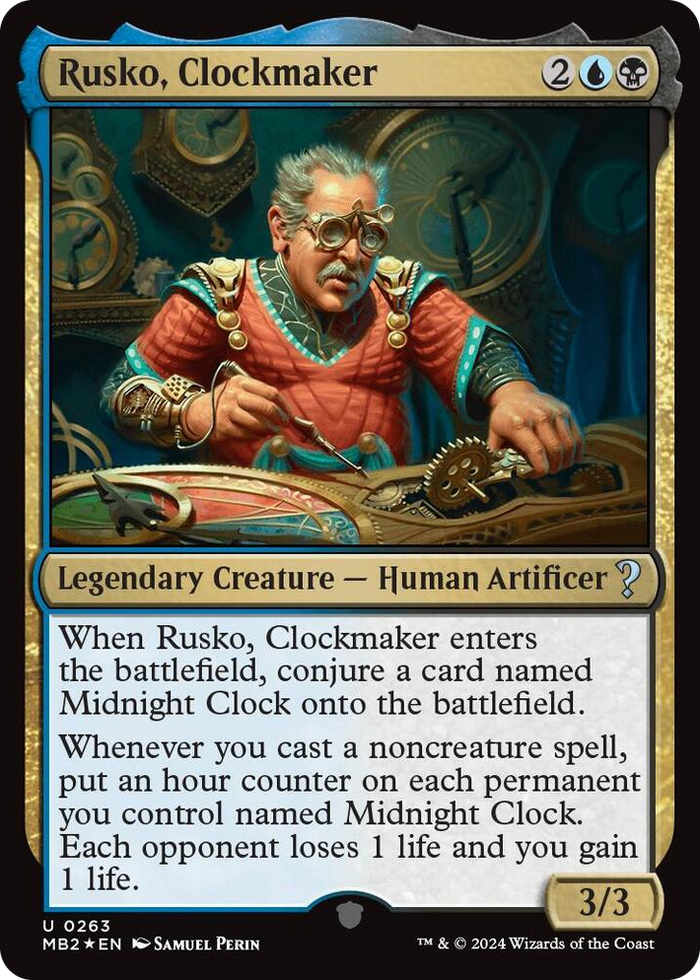 Rusko, Clockmaker #263 U - Mystery Booster 2 Pokemon card