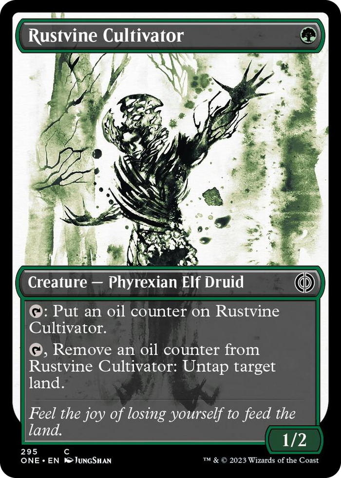 Rustvine Cultivator (Showcase) #295 C - Phyrexia: All Will Be One Pokemon card