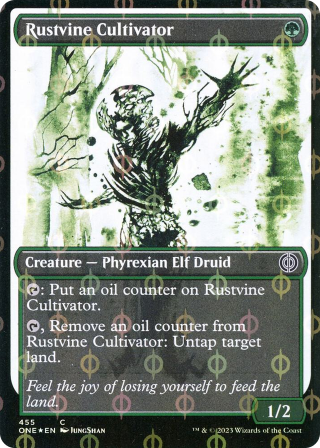 0455 Rustvine Cultivator (Showcase) (Step-and-Compleat Foil) C Phyrexia: All Will Be One