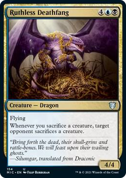 0154 Ruthless Deathfang U Commander: Innistrad: Midnight Hunt