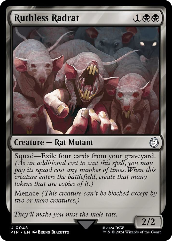 0048 Ruthless Radrat U Universes Beyond: Fallout