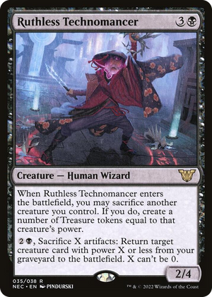 0035 Ruthless Technomancer R Commander: Kamigawa: Neon Dynasty