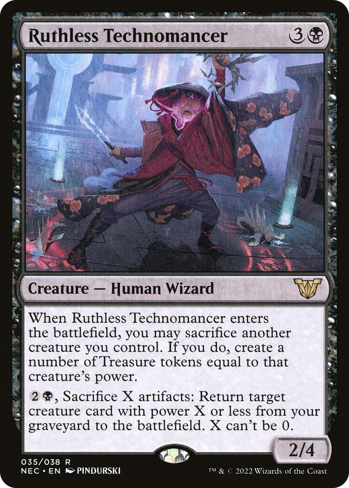 0035 Ruthless Technomancer R Commander: Kamigawa: Neon Dynasty
