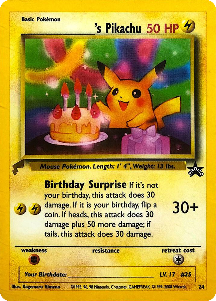 0024 ______'s Pikachu Promo Pikachu World Collection Promos