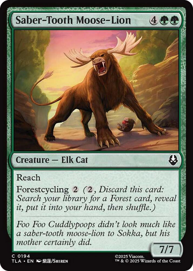 0194 Saber-Tooth Moose-Lion C The Last Airbender