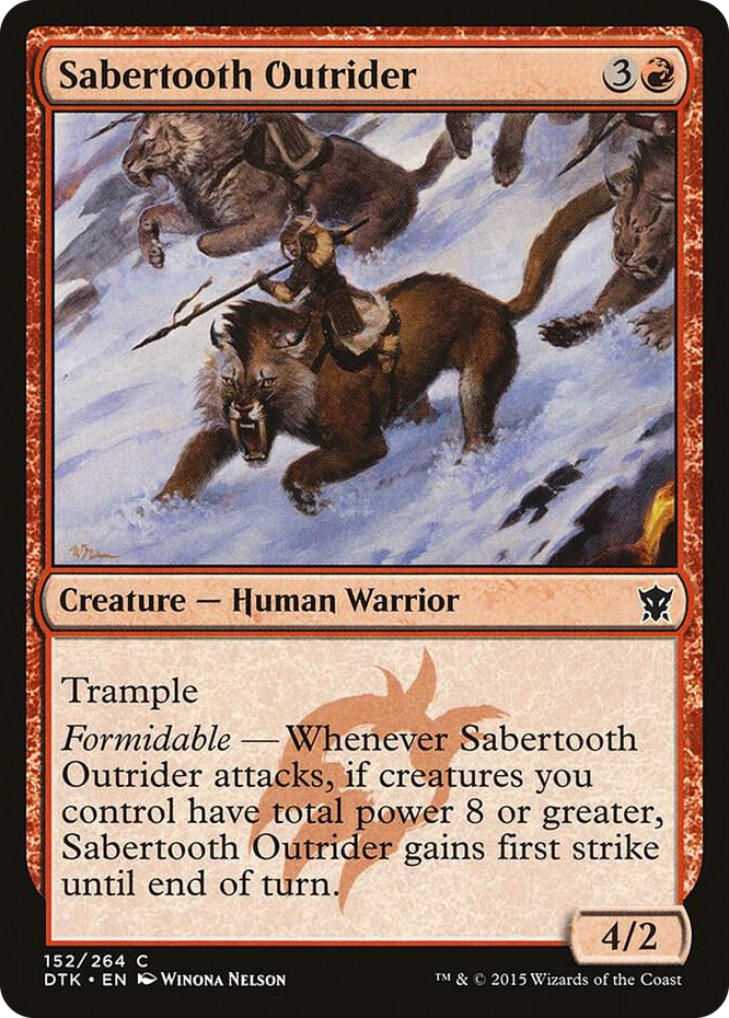 0152 Sabertooth Outrider C Dragons of Tarkir