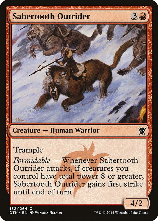 0152 Sabertooth Outrider C Dragons of Tarkir