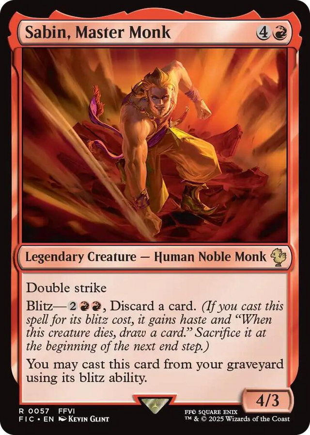 0057 Sabin, Master Monk R Commander: FINAL FANTASY