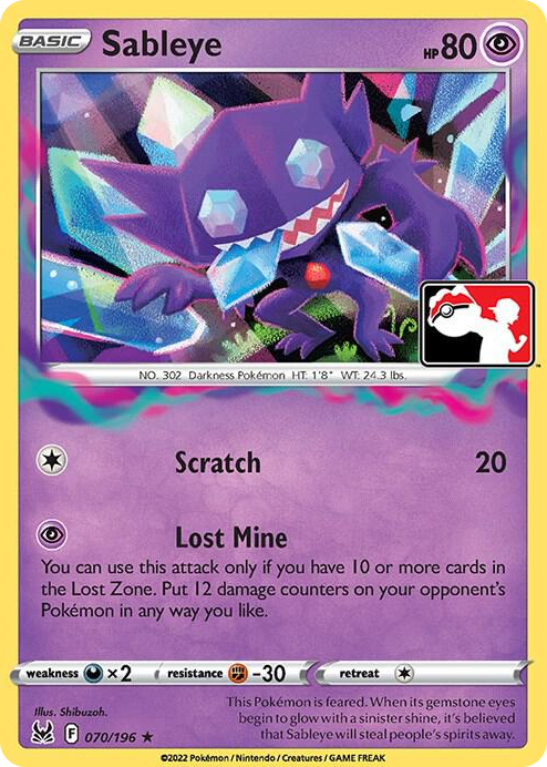 0070 Sableye Rare Prize Pack Series Cards