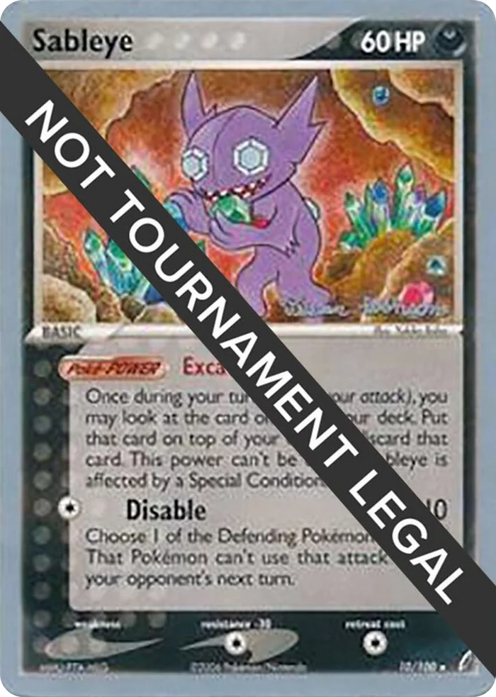 0010 Sableye - 2008 (Tristan Robinson) Rare World Championship Decks