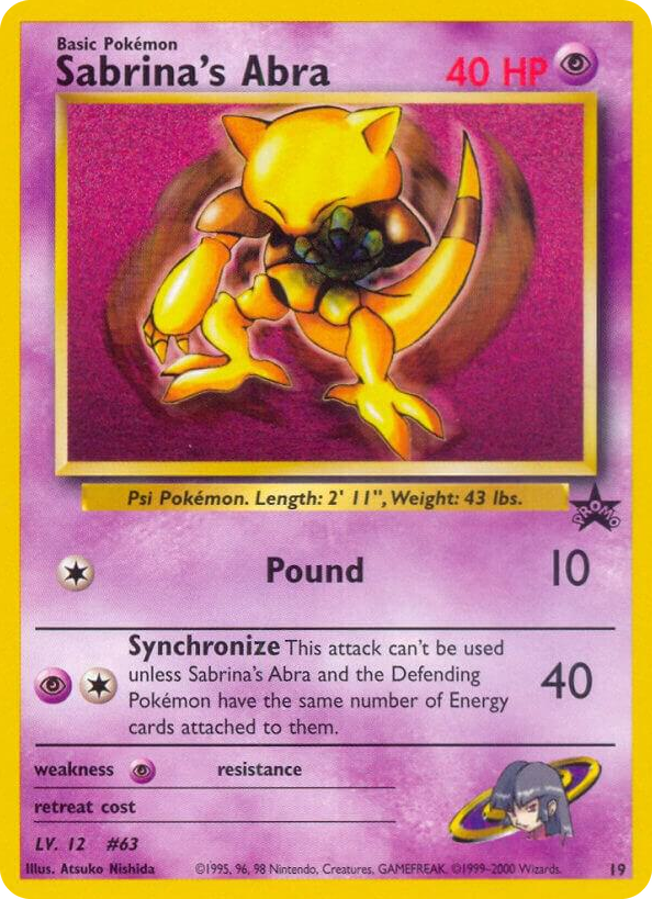 0019 Sabrina's Abra Promo WoTC Promo