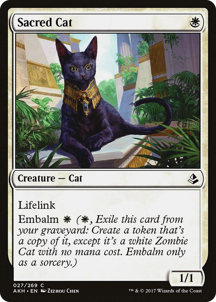 Sacred Cat #27 C - Amonkhet Pokemon card