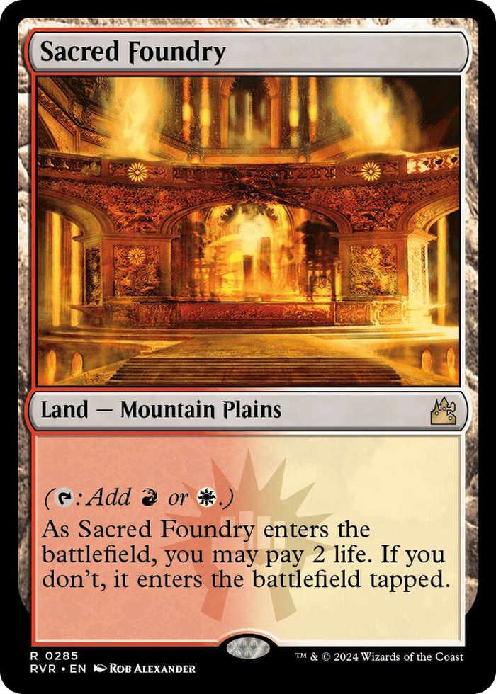 Sacred Foundry #285 R - Ravnica Remastered Pokemon card