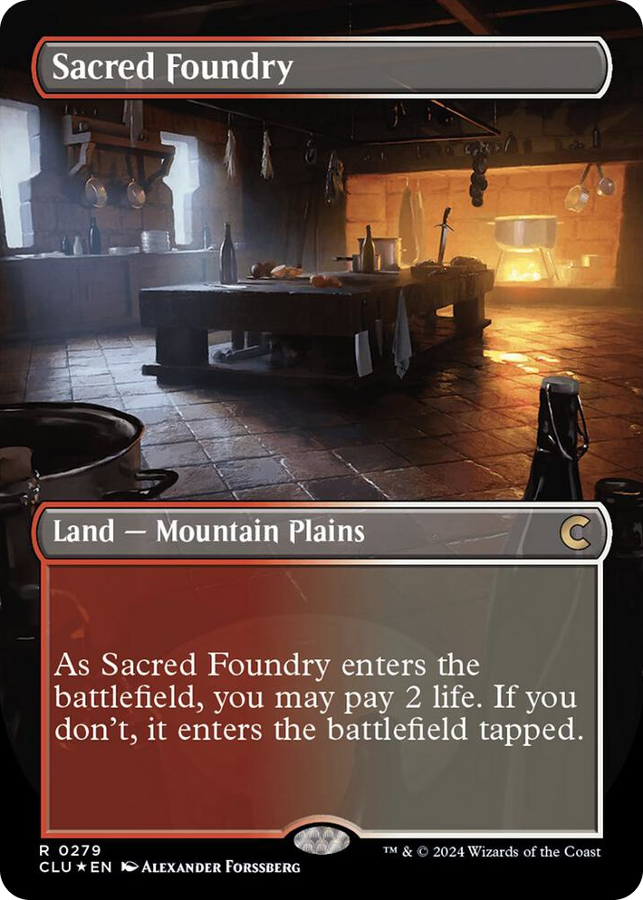 0279 Sacred Foundry (Borderless) R Ravnica: Clue Edition
