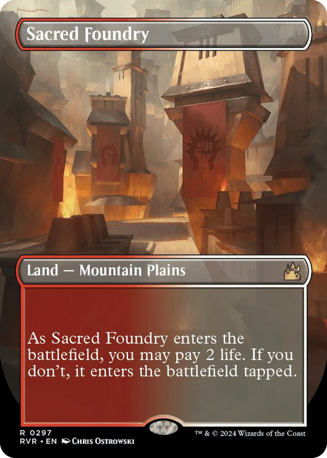 0297 Sacred Foundry (Borderless) R Ravnica Remastered