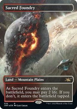 0536 Sacred Foundry (Borderless) (Galaxy Foil) R Unfinity