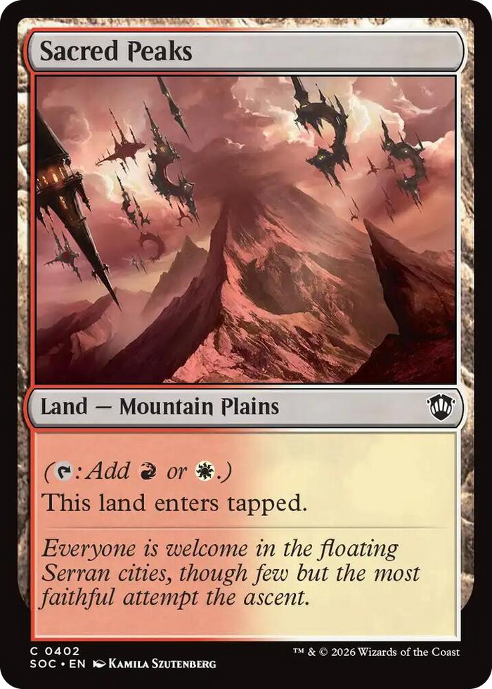 Sacred Peaks #402 C - Commander: Secrets of Strixhaven Pokemon card