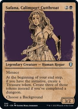 0390 Safana, Calimport Cutthroat (Showcase) U Commander Legends: Battle for Baldur's Gate