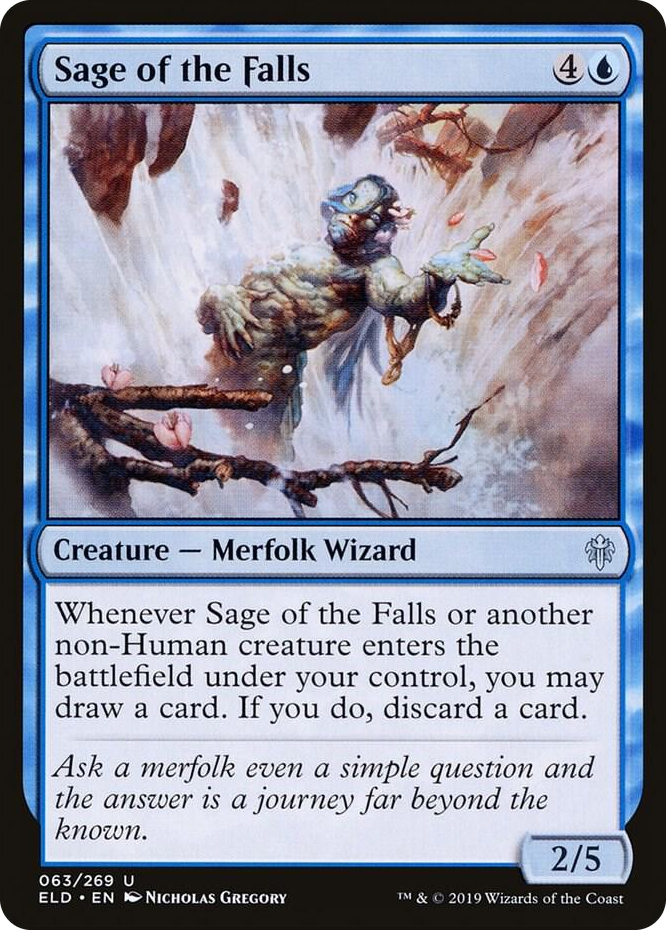 0063 Sage of the Falls U Throne of Eldraine