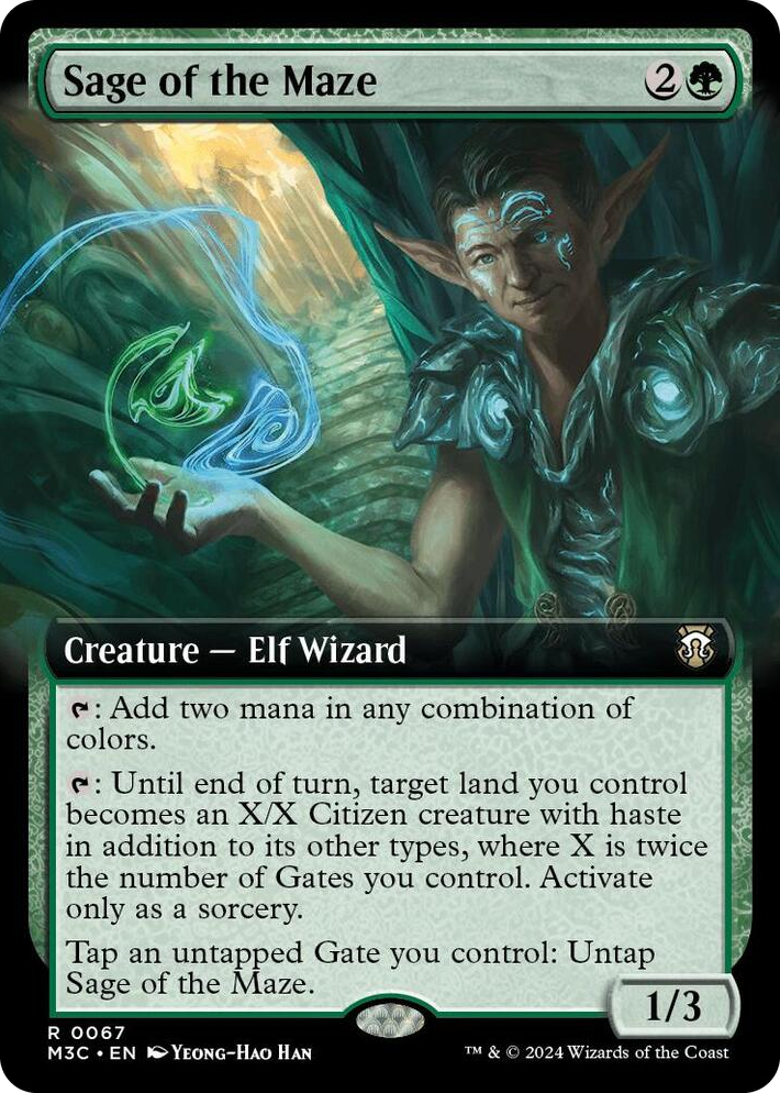 0067 Sage of the Maze (Extended Art) R Commander: Modern Horizons 3