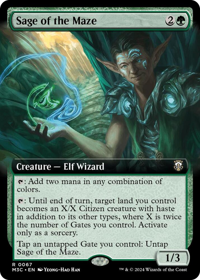 0067 Sage of the Maze (Extended Art) (Ripple Foil) R Commander: Modern Horizons 3