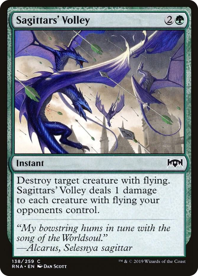 0138 Sagittars' Volley C Ravnica Allegiance