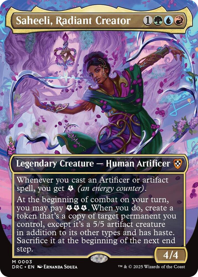 0003 Saheeli, Radiant Creator (Borderless) M Commander: Aetherdrift