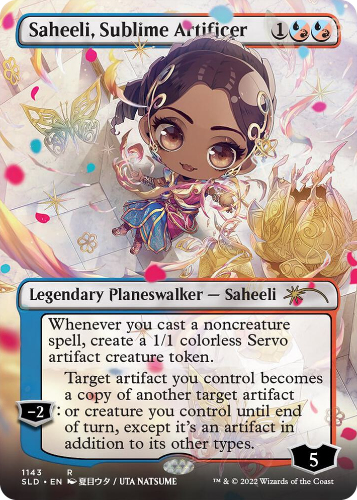 1143 Saheeli, Sublime Artificer (Borderless) R Secret Lair Drop Series