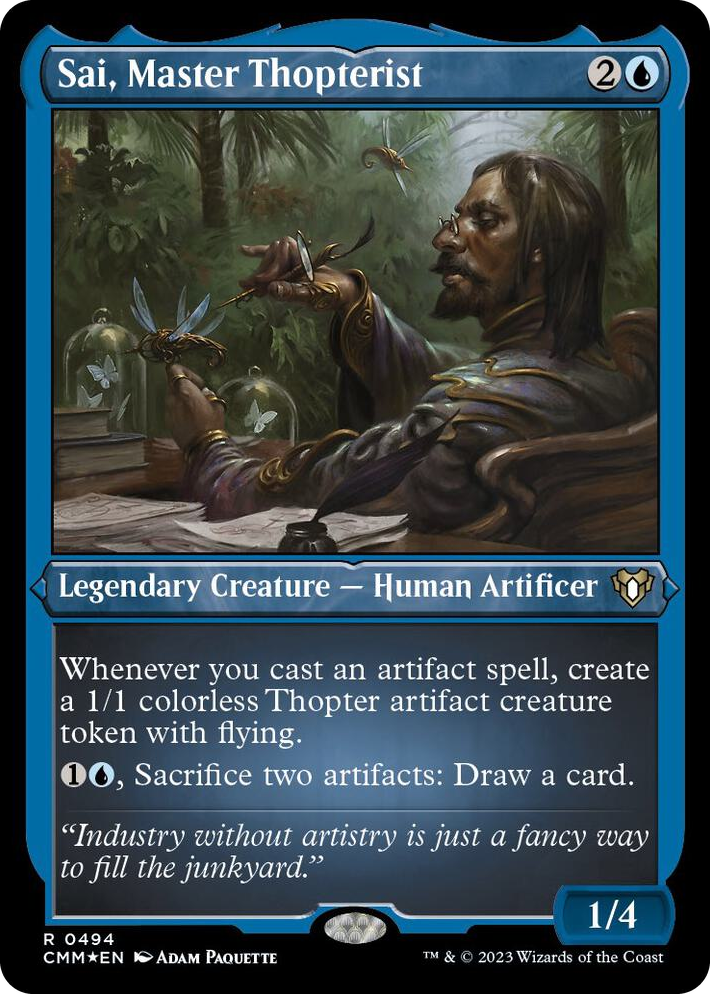 0494 Sai, Master Thopterist (Foil Etched) R Commander Masters
