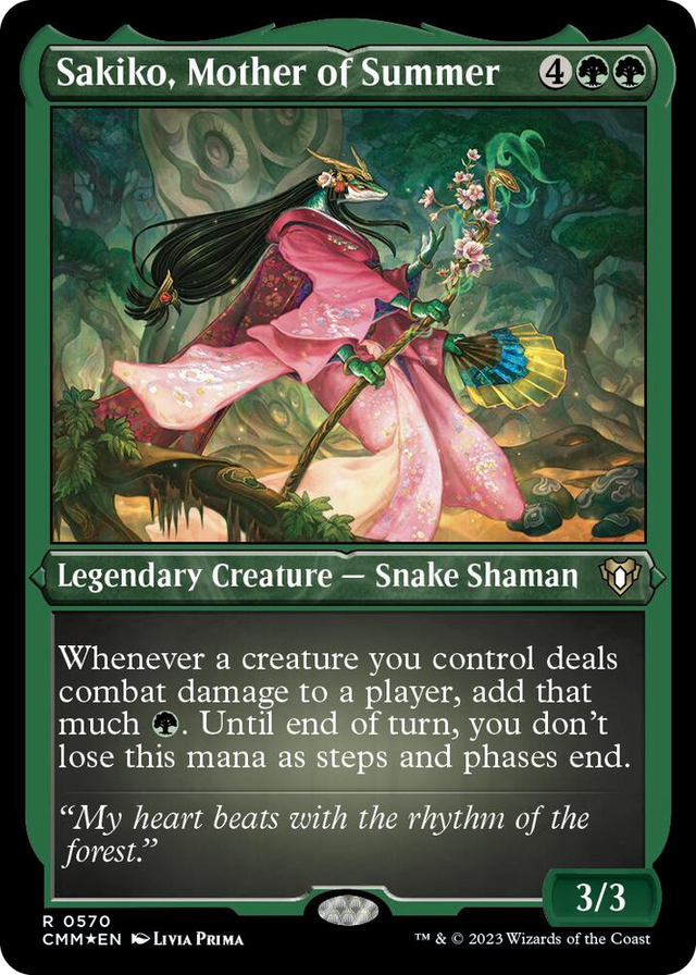 0570 Sakiko, Mother of Summer (Foil Etched) R Commander Masters