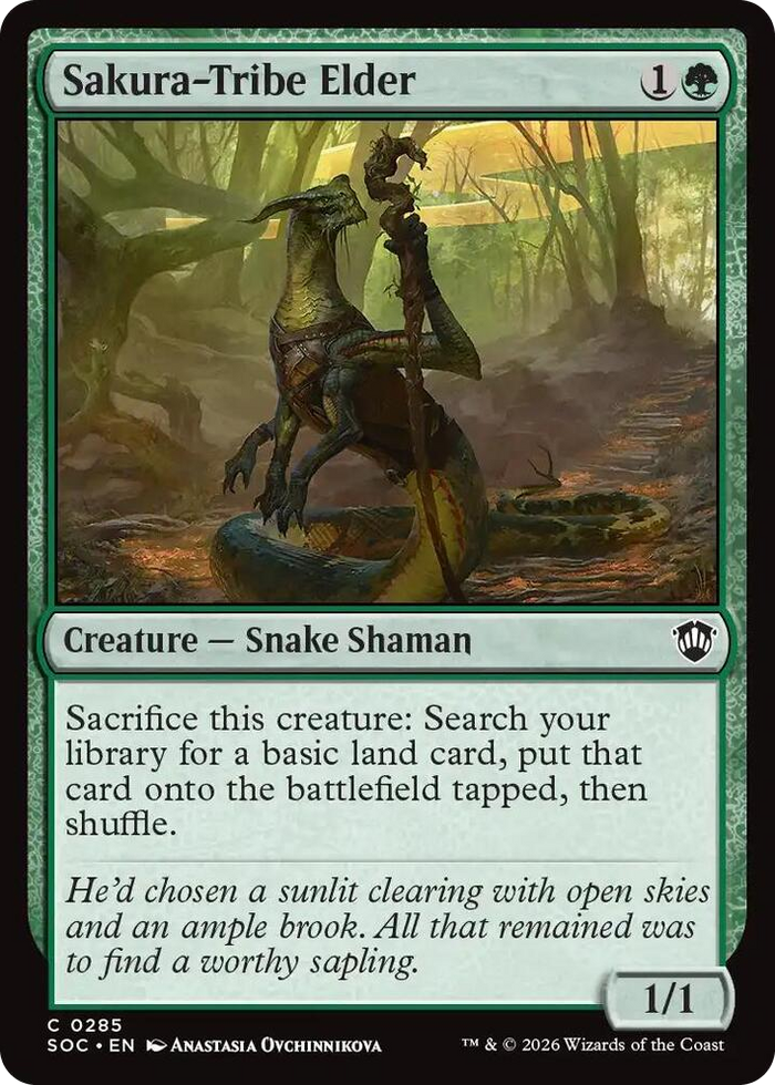Sakura-Tribe Elder #285 C - Commander: Secrets of Strixhaven Pokemon card