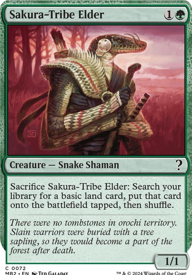 0072 Sakura-Tribe Elder (White Border) C Mystery Booster 2