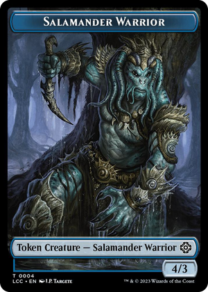 0004 Salamander Warrior // Shapeshifter Double-Sided Token T Commander: The Lost Caverns of Ixalan