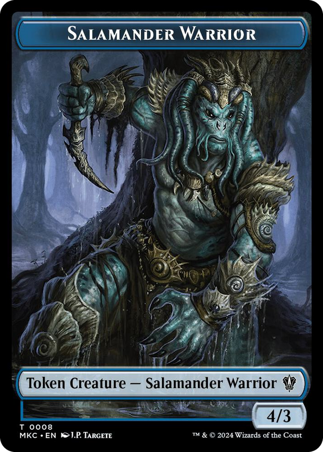 0008 Salamander Warrior // Zombie Double-Sided Token T Commander: Murders at Karlov Manor