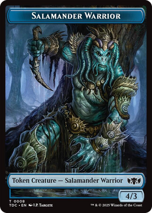 0008 Salamander Warrior // Zombie Druid Double-Sided Token T Commander: Tarkir: Dragonstorm