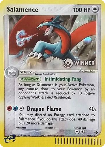 0019 Salamence - 19/97 (e-League) [Winner] Promo Nintendo Promos