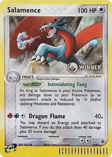 0019 Salamence - 19/97 (e-League) [Winner] Promo Nintendo Promos
