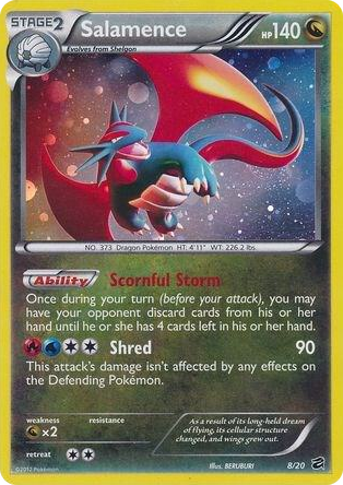 0008 Salamence - 8/20 (Cosmos Holo) Promo Blister Exclusives
