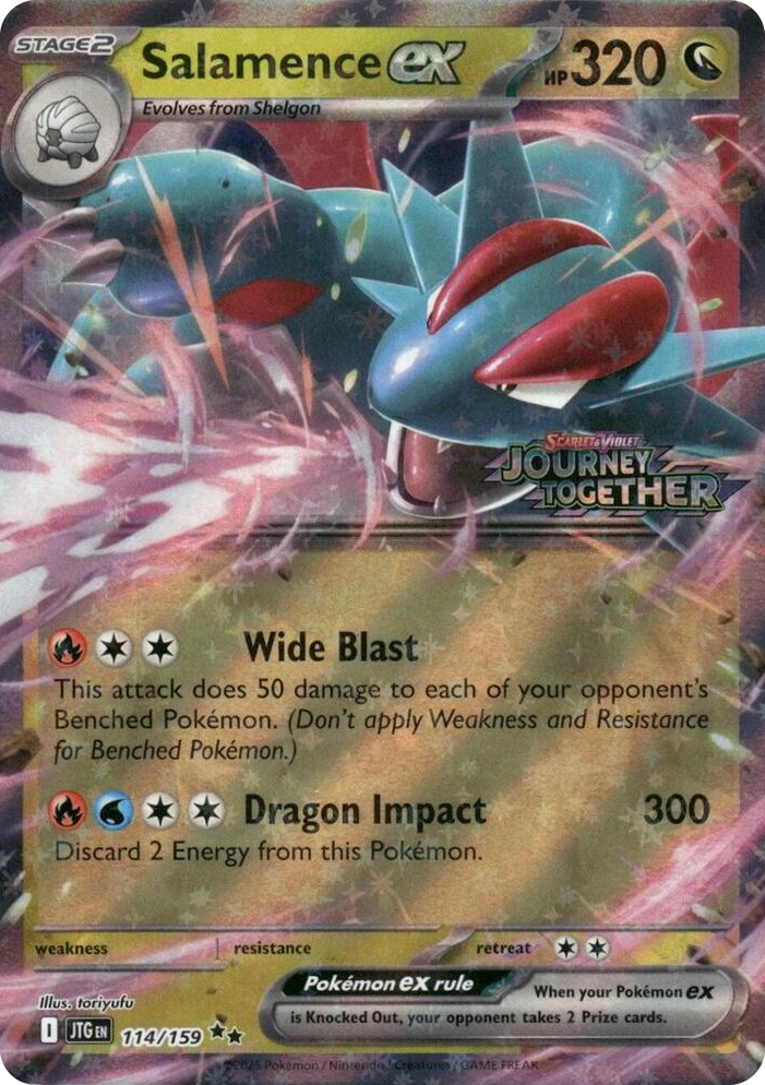 0114 Salamence ex - 114/159 (Journey Together Stamped) Double Rare Miscellaneous Cards & Products