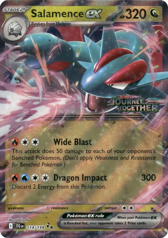 0114 Salamence ex - 114/159 (Journey Together Stamped) Double Rare Miscellaneous Cards & Products