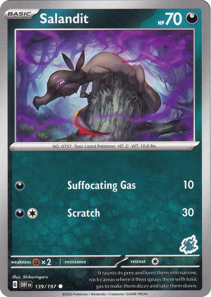 0139 Salandit - Darkrai Deck Common Battle Academy 2024
