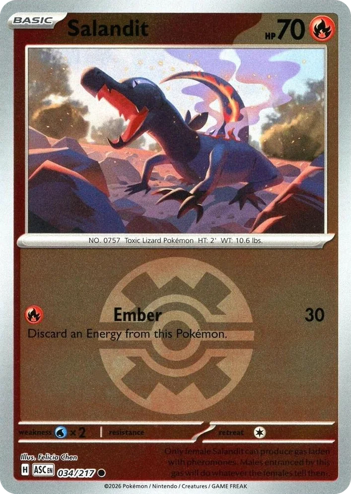 0034 Salandit (Quick Ball) Common Ascended Heroes