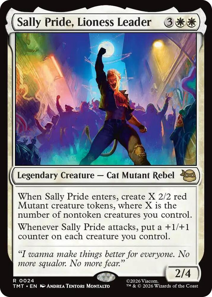 Sally Pride, Lioness Leader #24 R - Teenage Mutant Ninja Turtles Pokemon card