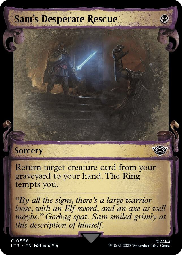 Sam's Desperate Rescue (Showcase Scrolls) #556 C - Universes Beyond: The Lord of the Rings: Tales of Middle-earth Pokemon card