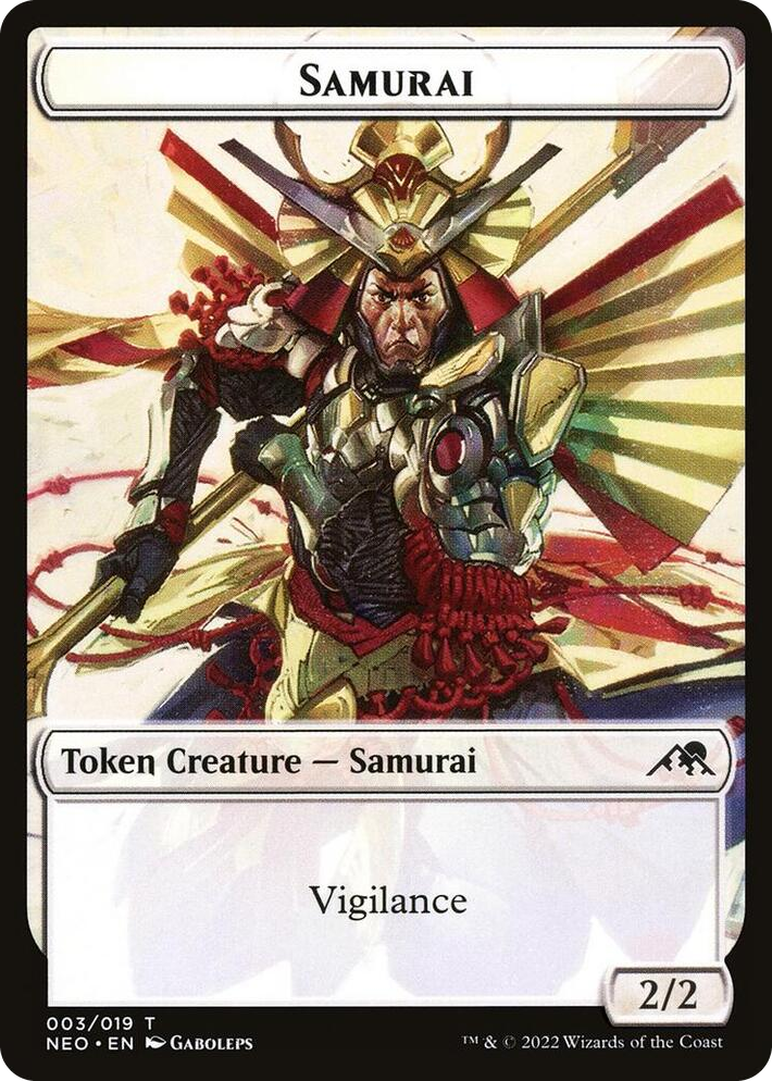 0003 Samurai (003) // Ninja (004) Double-sided Token T Kamigawa: Neon Dynasty
