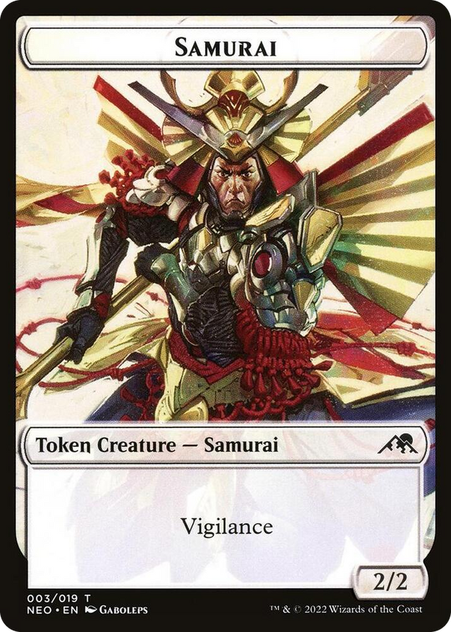 0003 Samurai (003) // Tamiyo's Notebook (016) Double-sided Token T Kamigawa: Neon Dynasty