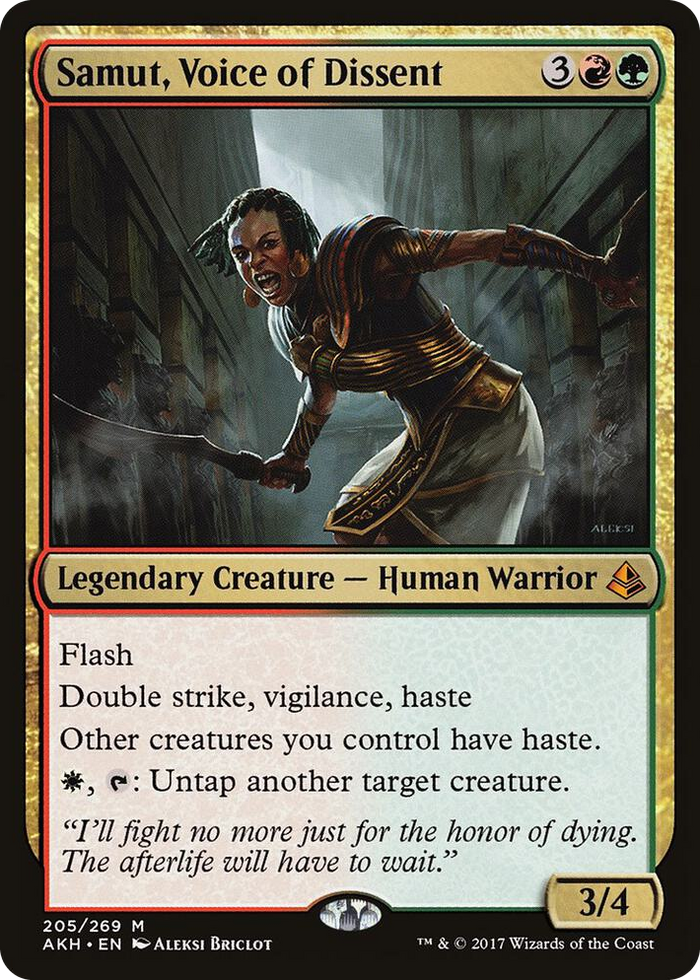 Samut, Voice of Dissent #205 M - Amonkhet Pokemon card