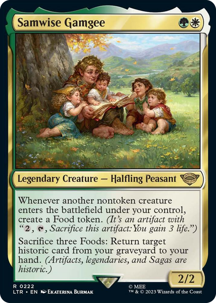 Samwise Gamgee #222 R - Universes Beyond: The Lord of the Rings: Tales of Middle-earth Pokemon card