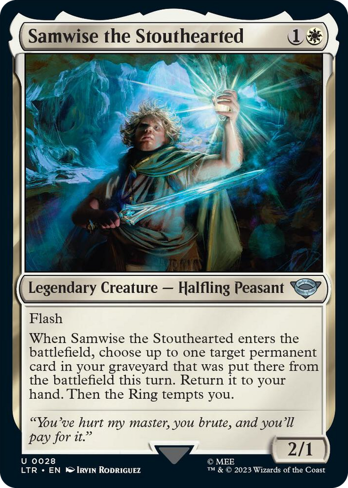 Samwise the Stouthearted #28 U - Universes Beyond: The Lord of the Rings: Tales of Middle-earth Pokemon card