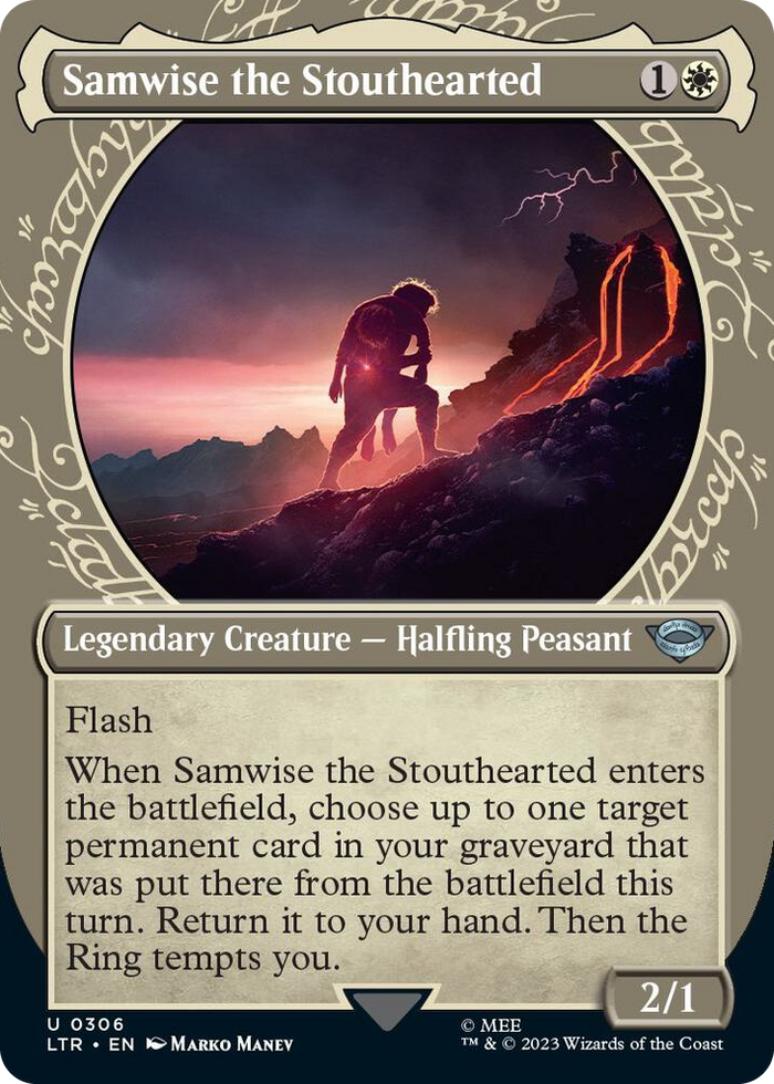 Samwise the Stouthearted (Showcase) #306 U - Universes Beyond: The Lord of the Rings: Tales of Middle-earth Pokemon card